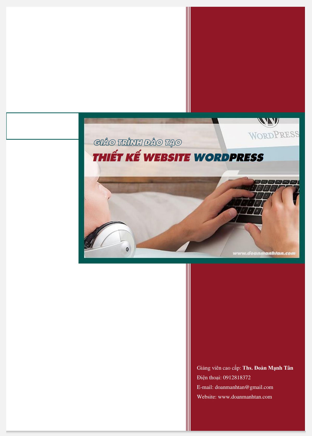 Giáo trình đào tạo thiết kế website wordpress